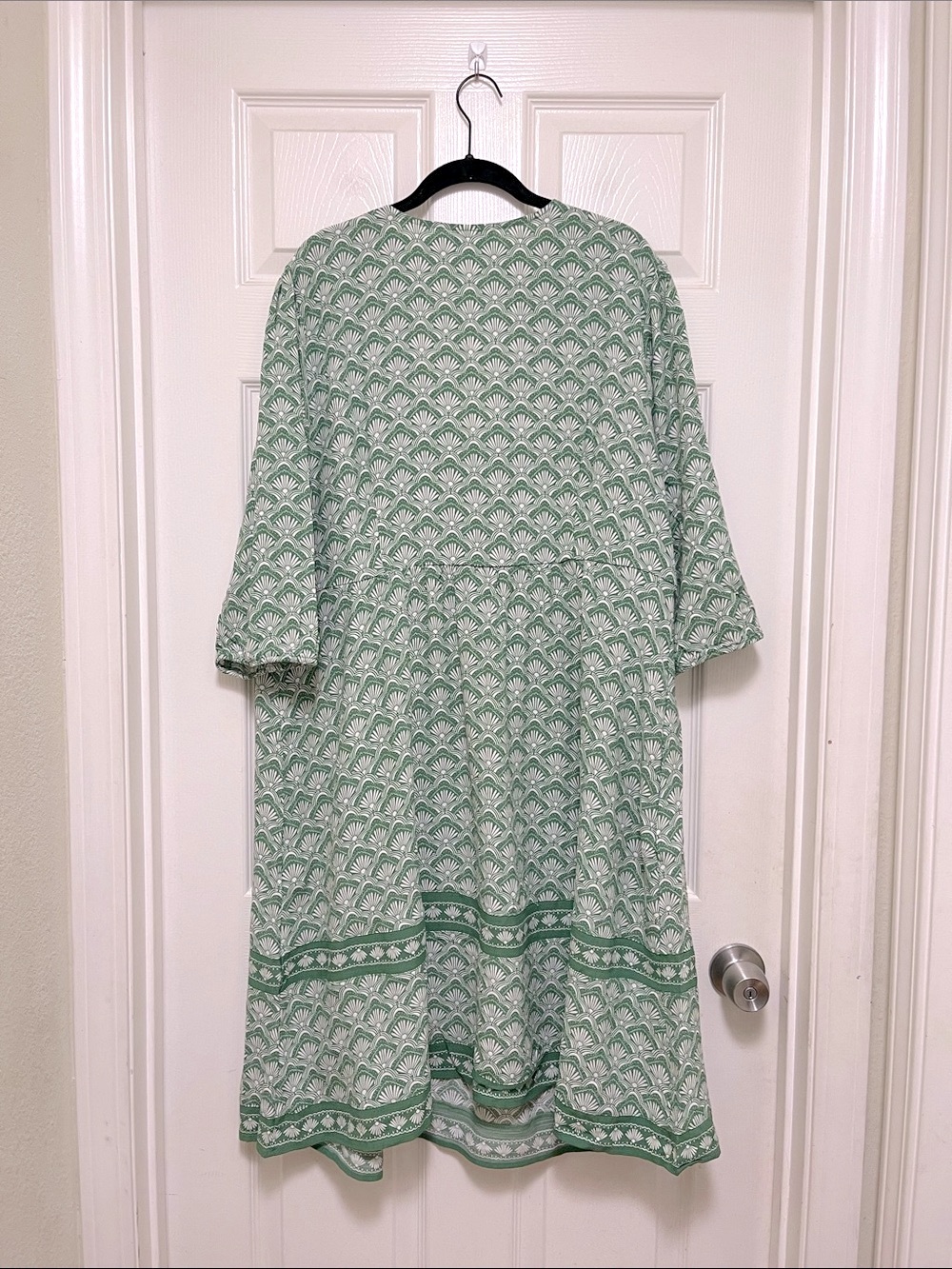 NWT J.Jill Border-Printed Flounced-Hem Dress - Picture 8 of 10